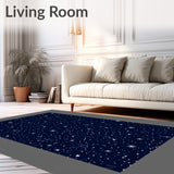 Celestial Dreamscape Twinkling Night Sky Plush Shag Decoration (Blue)