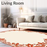 French Country Rococo Filigree with Botanical Bouquet Accents(Beige)