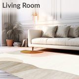 Beige Dreamscape Area Abstract Indoor Accent(Beige)