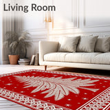 Festive Evergreen Motif Hallway With Ornamental Decoration(Red)