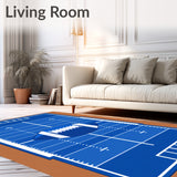 Football Field Central Ball Motif(Blue)