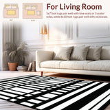 Classic Bistro Stripe Handwoven for Sophisticated Accent(Black)