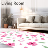 Enchanted Meadow Floral Blossom Petal Ornate Handwoven(Pink)