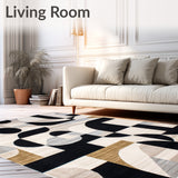 Abstract Geometric Reversible Area for Modern Spaces(Beige)