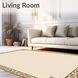Faded Classic Scrollwork Design with Elegant Curvilinear Flourishes(Beige)