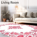 Vintage Blossom Medallion With Ornate Botanical Filigree Motifs (Pink)