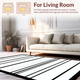 Elegant Black and White Striped Subtle Contrast Area(Gray)