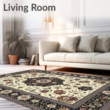 Hand Woven Round Area Natural Fiber Boho Placemat(Beige)