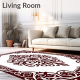 Damask Scroll with Classical Vine (Brown)