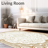 Lattice Curved Network Intertwined Luxurious Bohemian Vibe(Brown)