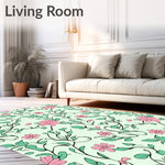 Serene Meadow Floral Swirl Interlocking Decorative Accent (Pink) - ODIKA