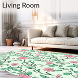 Serene Meadow Floral Swirl Interlocking Decorative Accent (Pink) - ODIKA