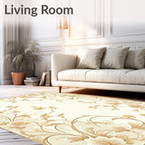 Sophisticated Floral Featuring Non Slip Backing for Elegant Spaces(Beige)
