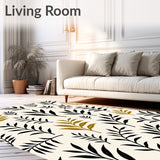 Botanical Sketch Stylized Nature Inspired Eclectic(Ivory)