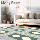 Chic Checkered Overlay with Nordic Inspired Motif(Gray)