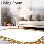 Latticework Motif with Stylized Tulip Ornaments (Gold) - ODIKA