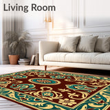 Art Nouveau Inspired Leafy Bloom with Ornamental Flourishes(Brown)