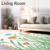 Botanical Wildflower Collection Meadow Blossoms Illustration(Green)