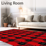 Crisscross Grid Highland Tartan Traditional Festive(Red)
