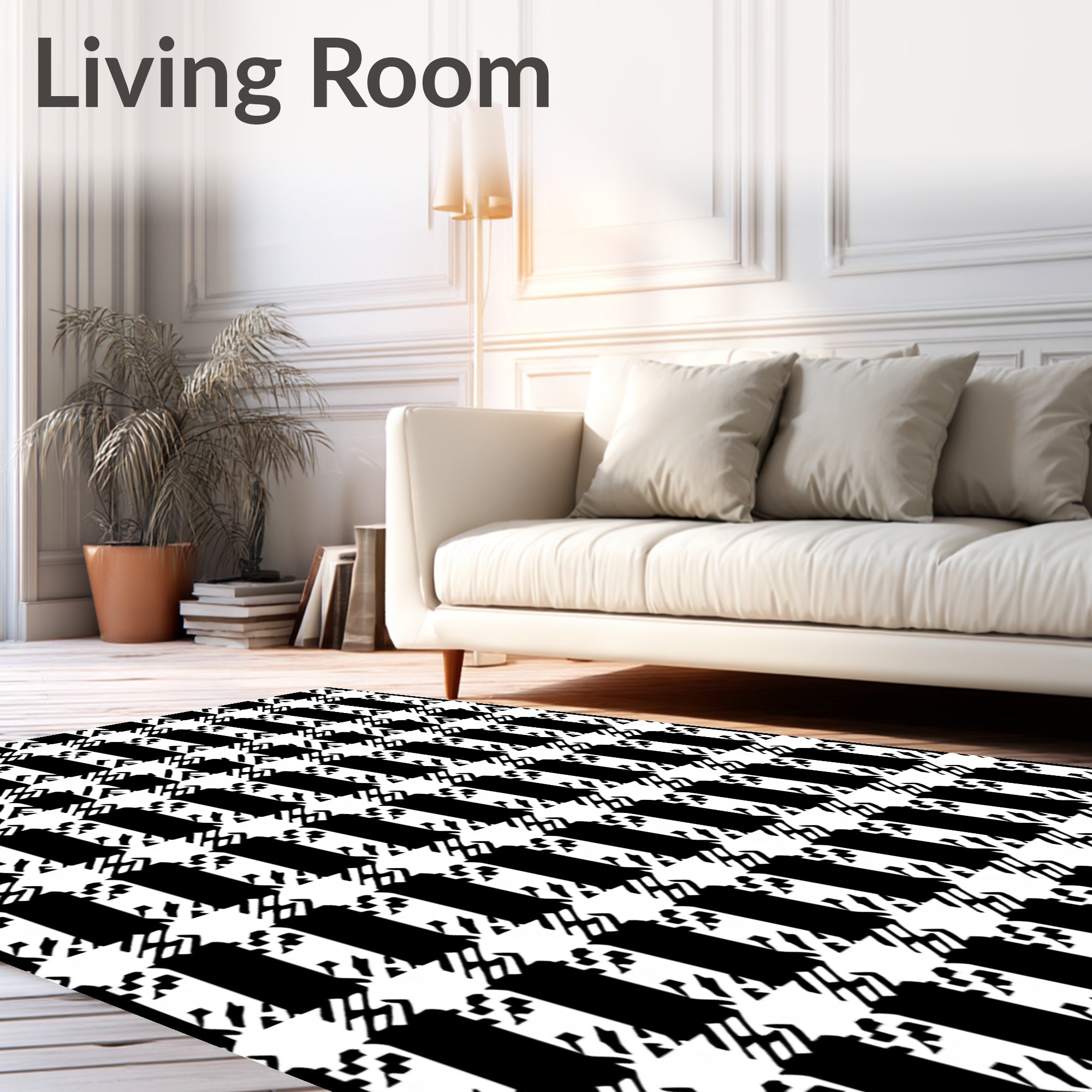 Rustic Farmhouse Buffalo Checkered Lattice Heritage (Black) - ODIKA