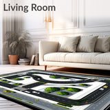 Car Rug for Nursery Room(Gray)