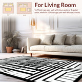 Chic Zebra Crossing Modern Black And White Patterned(Black)