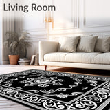 Arabesque Filigree Delicate Lacework with Spiral(Black)