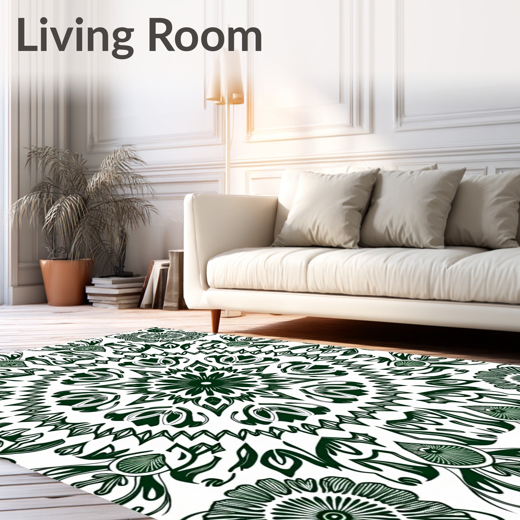 Boho Burst Design with Intricate Petal Arrangements (Green) - ODIKA