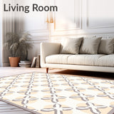 Dreamscape Interlocking Lattice Motif with Subtle Modern Flourishes (White)