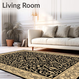 Paisley Motif with Classic Teardrop Swirl Arrangements (Black) - ODIKA