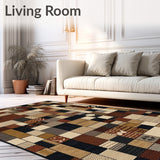 Patchwork with Leopard Inspired Geometric Design(Brown)