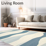 Ocean Breeze Striped Easy Care Non Shedding Patio(Beige)