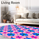 Enchanting Daisy Chain Symphony Across Artisan Backdrop(Pink)