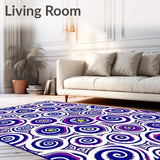 Celestial Dreamscape with Swirling Nebula and Shooting Motifs (Blue)