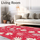 Traditional English Countryside Thistle Blossom Artisan Design(Red)
