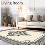 Timeless Ornamental Arabesque Damask Vintage(Gray)