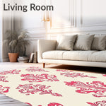Enchanting Damask Scroll With Symmetrical (Pink) - ODIKA