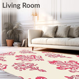 Enchanting Damask Scroll With Symmetrical (Pink) - ODIKA