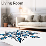 Crystalline Medallion Decorative Floor Accent(Blue)