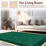 Ultra Soft Area Rug, Non Slip, Stain Resistant, Washable Area Rugs for Living Room, Bedroom, Celestial Zodiac Fantasy(Green)