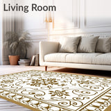 Vintage Scroll with Symmetrical Motifs (Brown) - ODIKA