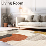 Contemporary Casual Featuring Abstract Shapes in Brown and Beige(Gray)