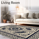 Mediterranean Labyrinth Mosaic Heritage Collection(Black)