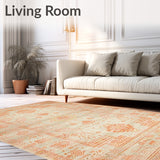 Vintage Runner with Boho Retro Neutral Design(Orange)