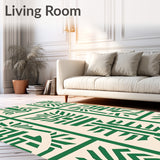Crystalline Fractal Modern Non Shedding Floor(Ivory)