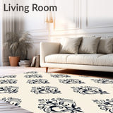 Vintage Damask Swirl Ornamental(Black)