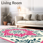 Boho Floral Medallion Transitional Elegant Timeless Practical Accessory (Pink) - ODIKA