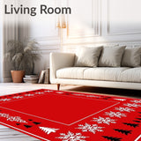 Joyful Nordic Yuletide Evergreen Celebration Motif(Red)