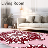 Snowflake Festive Holiday Accent Decorative Floor(Pink)