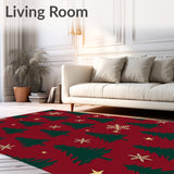 Winter Pine Tree Design Christmas Area(Red)